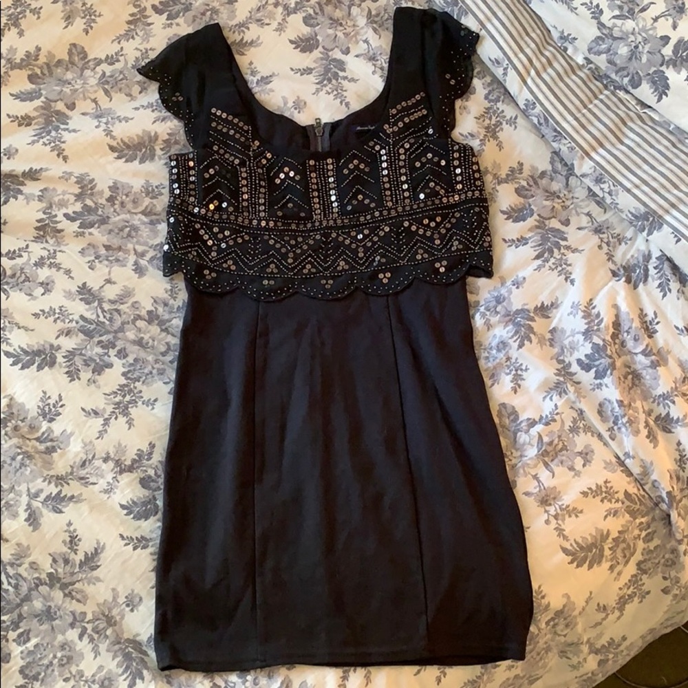 Black mini dress